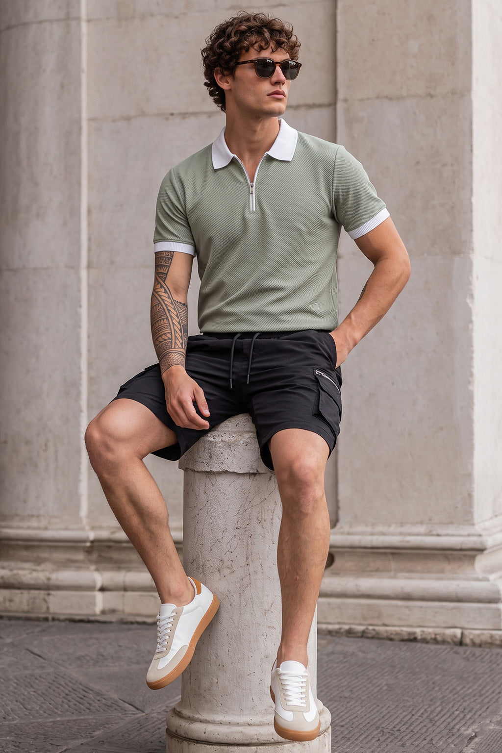 Black Relaxed-Fit Exclusive Utility Shorts
