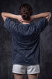 कर्म Navy Acid Washed Printed Exclusive T-shirt Epic Collection For Women