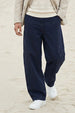 Navy 8 Pocket Woven Baggy Fit Exclusive Cargo Pant