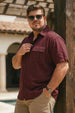 Brown Plus Size Half Sleeve Dual Pocket Utility Exclusive Shirt