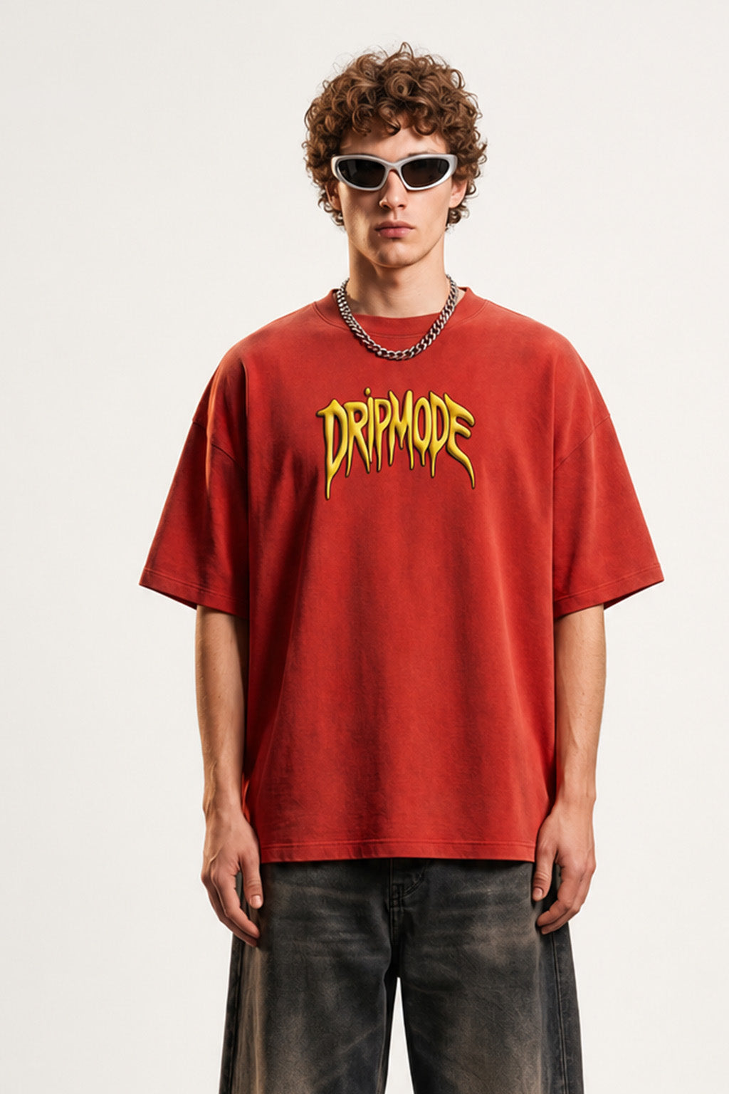 Dripmode Red 3D Puff Print Exclusive T-shirt Supreme Edition