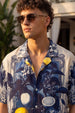 Midnight Garden White All Over Print Oversized Exclusive Shirt