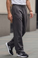Grey Minimalist Loopknit Loose Fit Streetwear Jogger