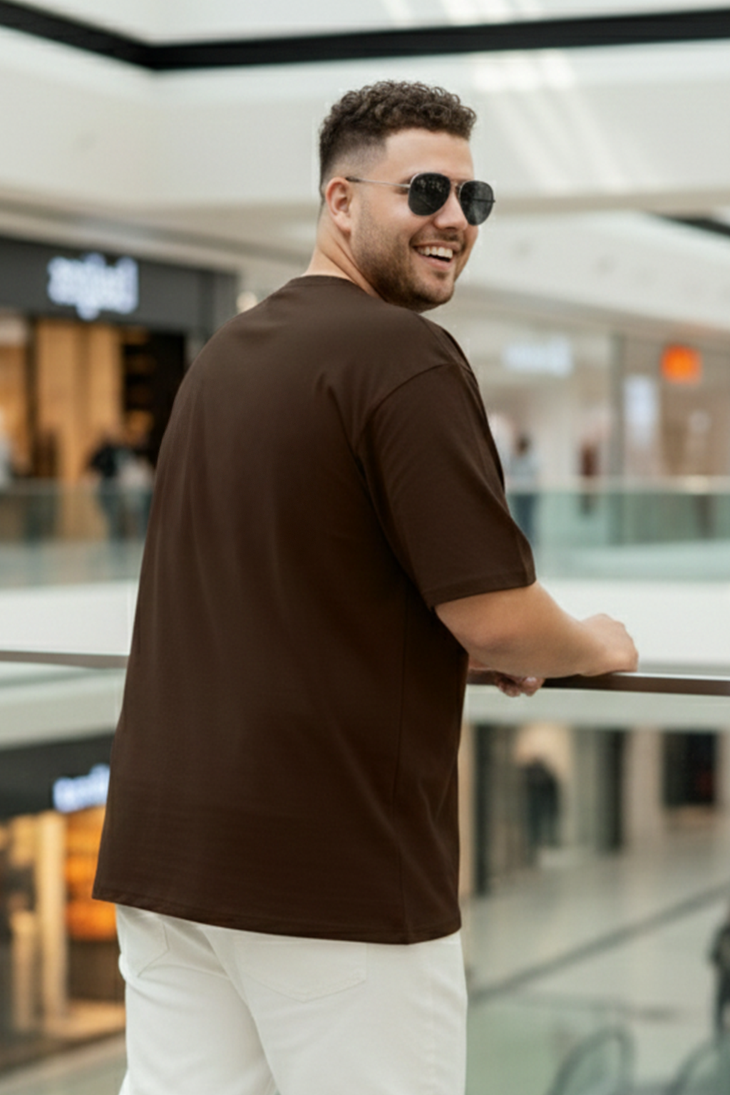 Till Death Brown Graphic Printed Plus Size T-shirt