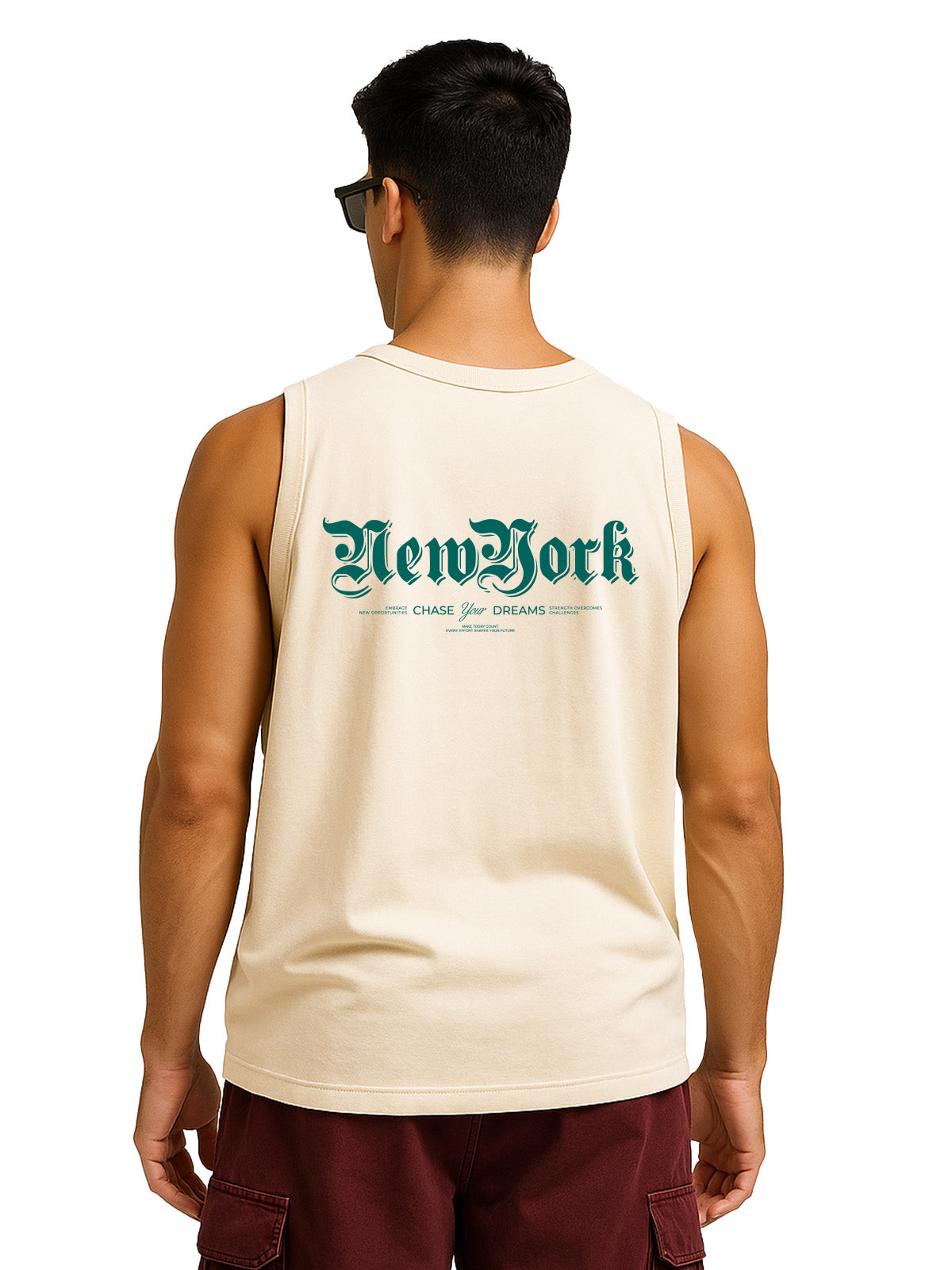 New York Swanwhite Oversized Printed Vest