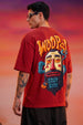Stay Sick Red Oversized Puff Printed Exclusive T-shirt