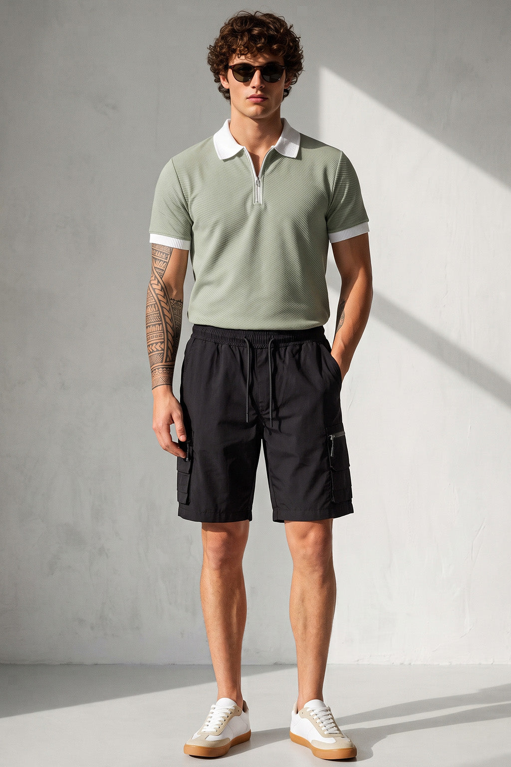 Black Relaxed-Fit Exclusive Utility Shorts