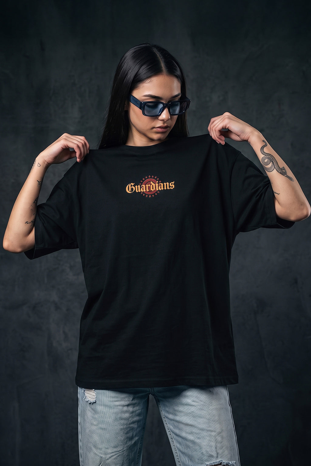 Guardians Black Printed Exclusive T-shirt Epic Collection For Women