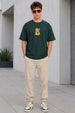 Dollar Teal Green Oversized Textured T-shirt