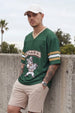 Grizzlies Green Varsity Collar Oversized T-Shirt