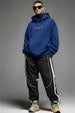 Dark Grey Contrast Stripe Relaxed Fit Nylon Exclusive Jogger