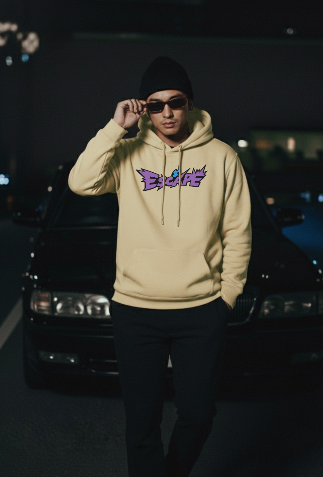 Escape Soyabean Oversized Printed Hoodie