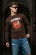 Basket Ball Brown Full Sleeves Regular Fit Printed T-shirt