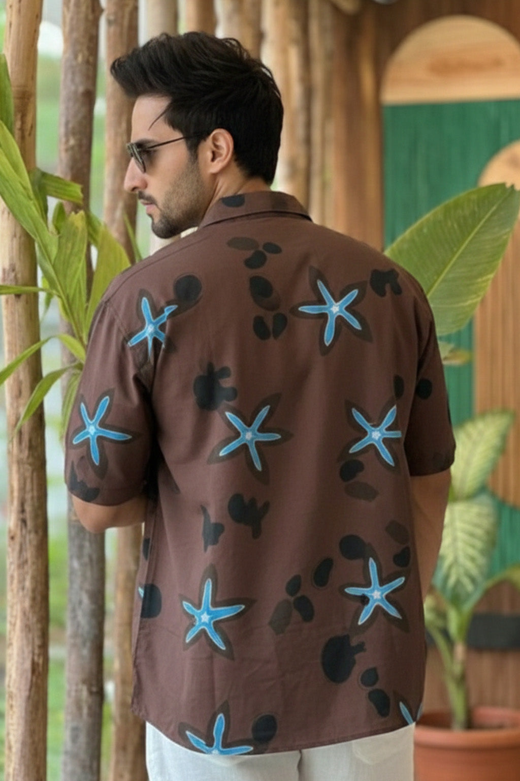 Midnight Star Brown All Over Print Oversized Exclusive Shirt