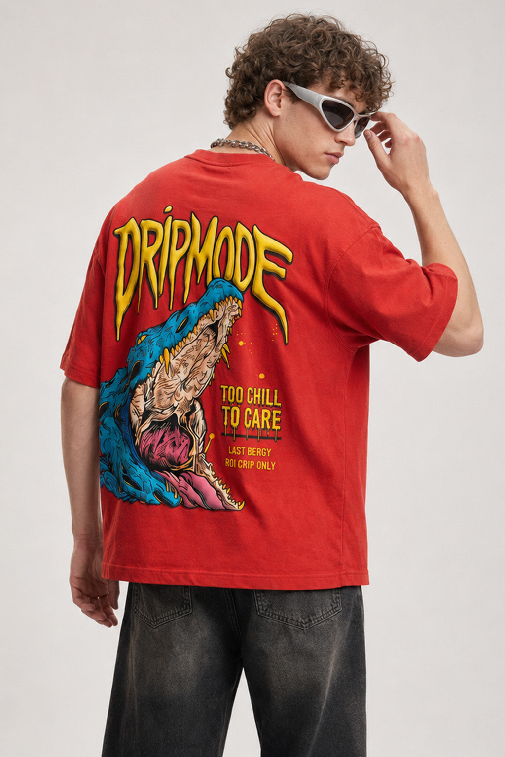 Dripmode Red 3D Puff Print Exclusive T-shirt Supreme Edition