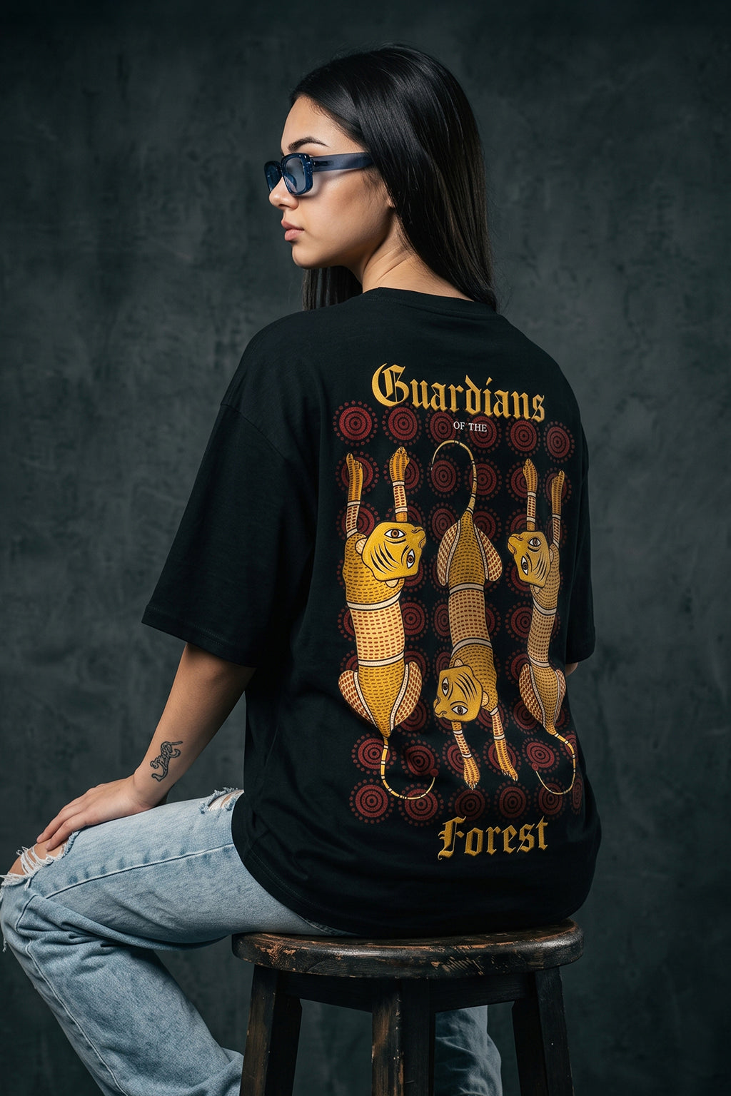 Guardians Black Printed Exclusive T-shirt Epic Collection For Women