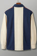Veirdo Beige & Navy Oversized Full Sleeve Exclusive Polo T-shirt