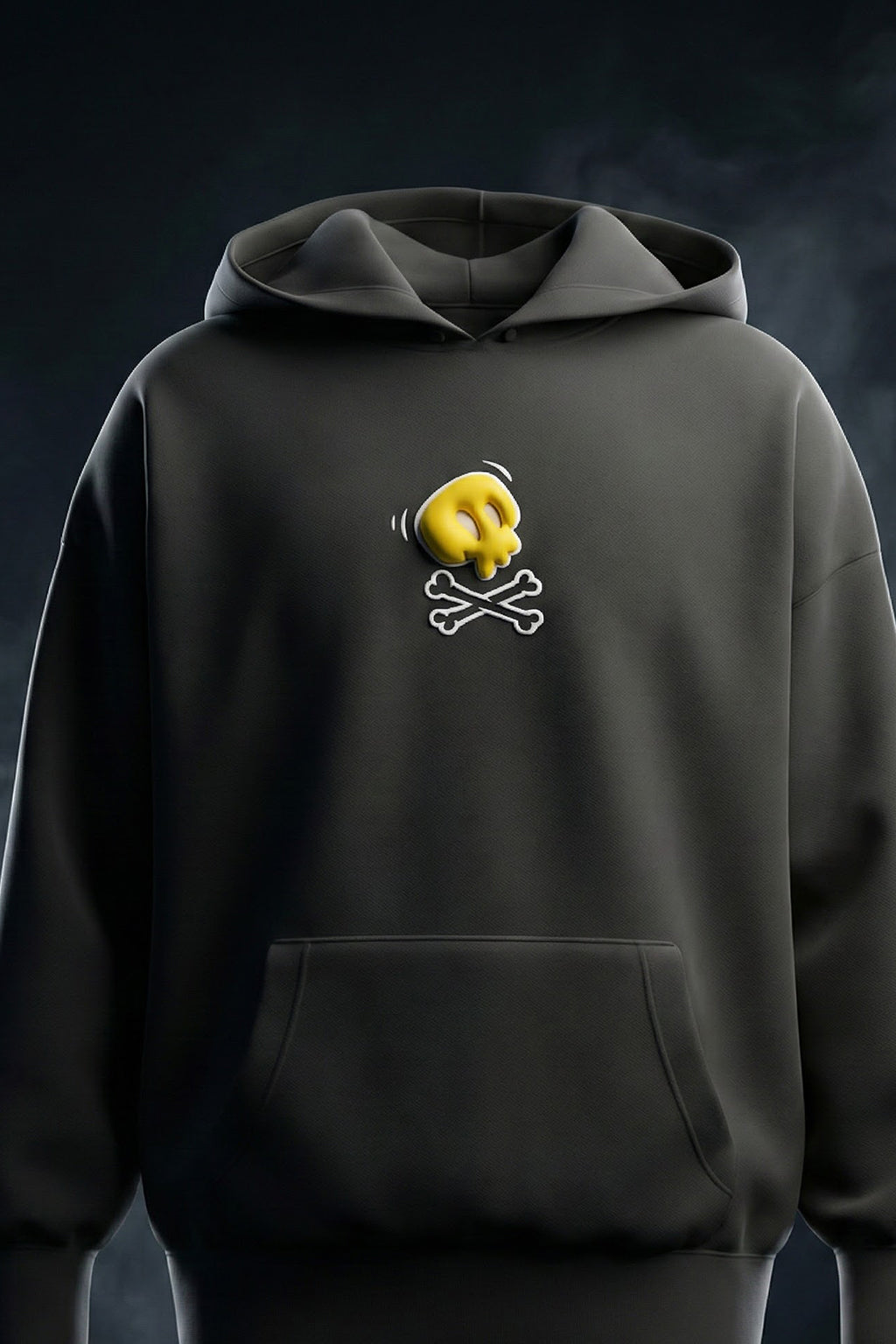 Wild Thing Grey Oversized Puff Printed Exclusive Hoodie