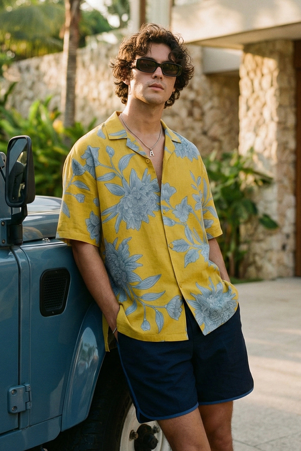 Marigold Floral Yellow All Over Print Oversized Exclusive Shirt