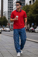 Salsa Stripped Collar Regular Fit Exclusive Pique Lycra Polo T-Shirt