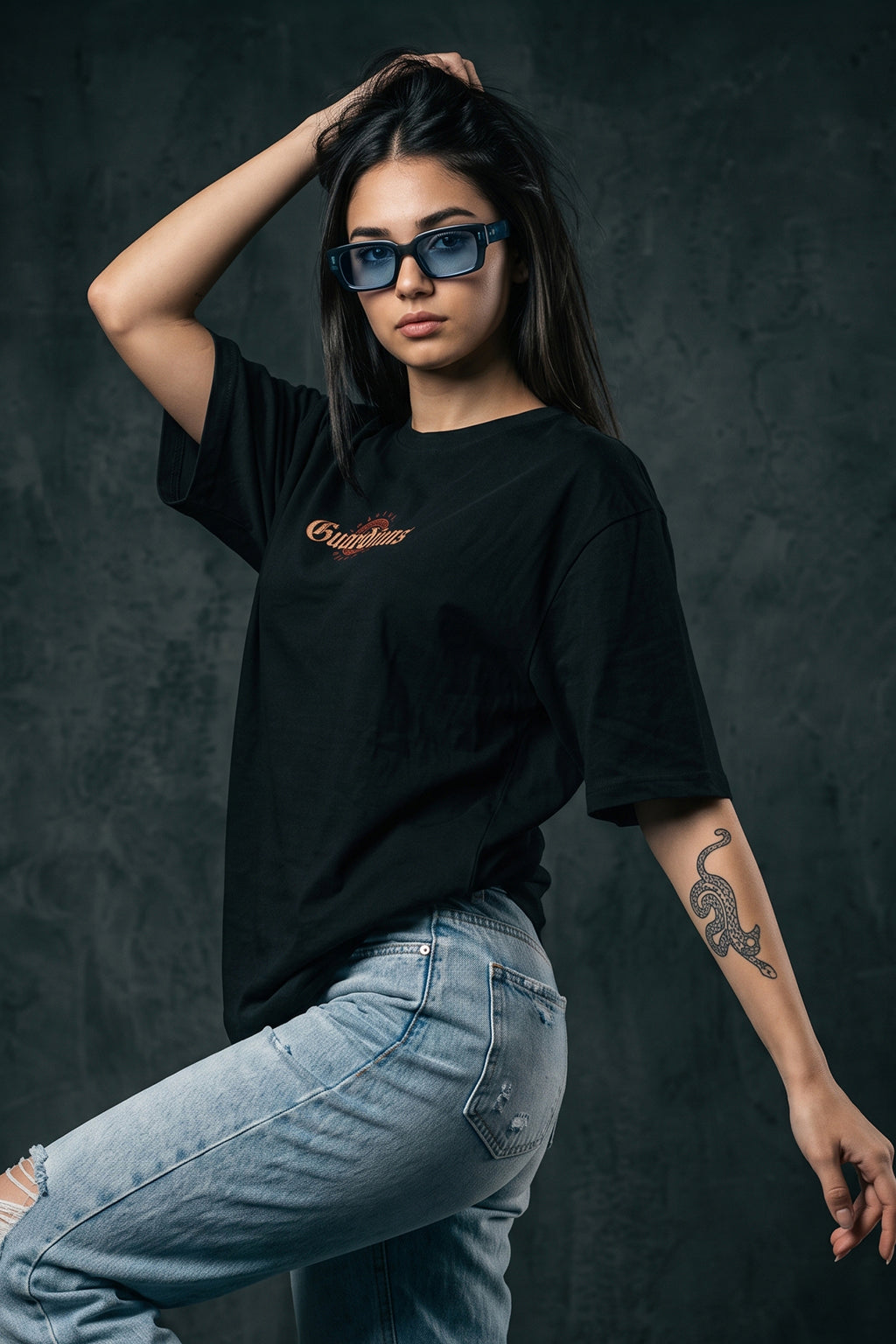 Guardians Black Printed Exclusive T-shirt Epic Collection For Women