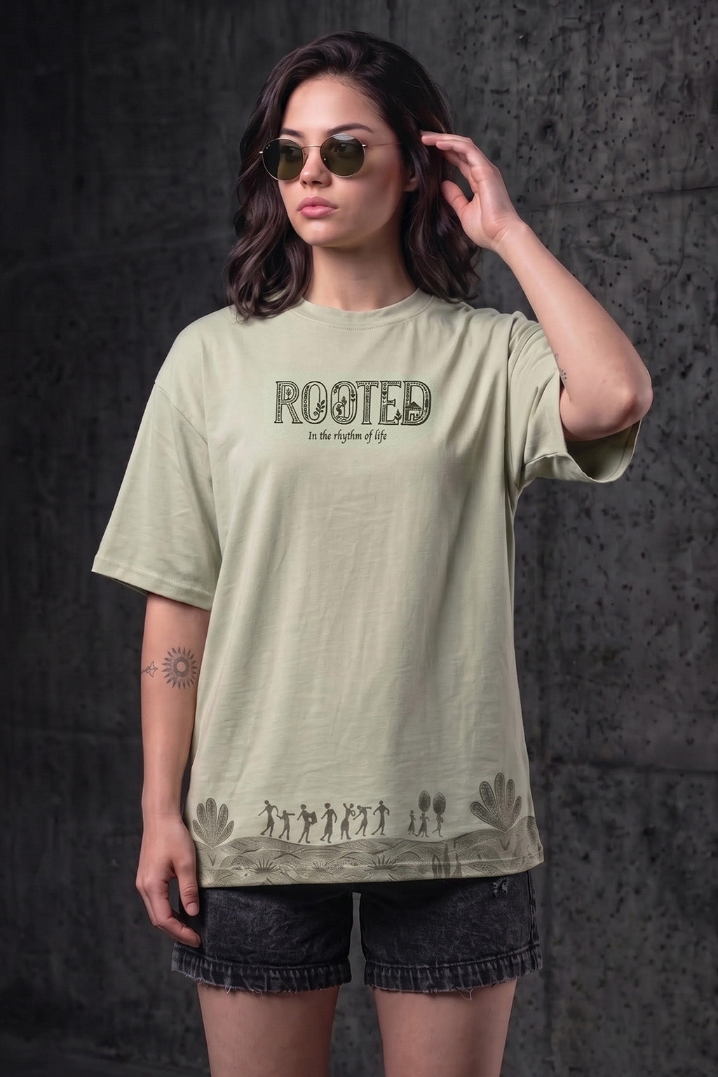 Rooted Aleowash Printed Exclusive T-shirt Epic Collection For Women