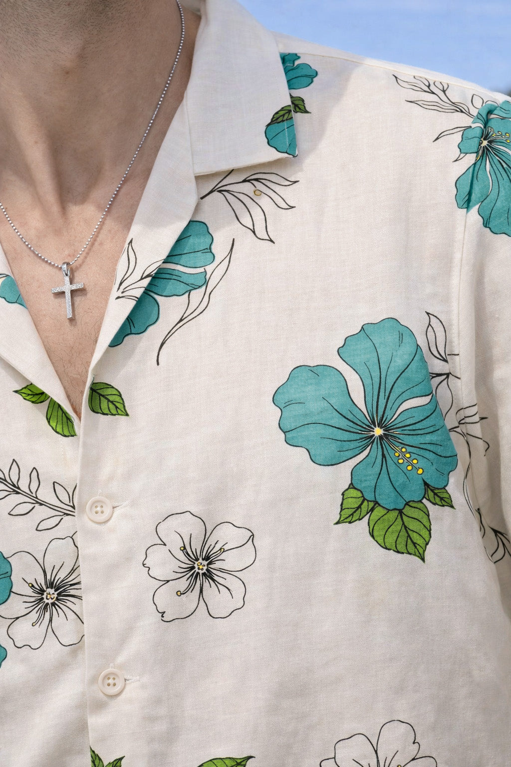 Seafoam Floral Swanwhite All Over Print Oversized Exclusive Shirt