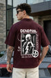 Deadpool Brown Oversized Printed Exclusive Shirt