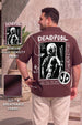 Deadpool Brown Plus Size Printed Exclusive Shirt