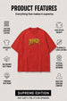 Dripmode Red 3D Puff Print Exclusive T-shirt Supreme Edition