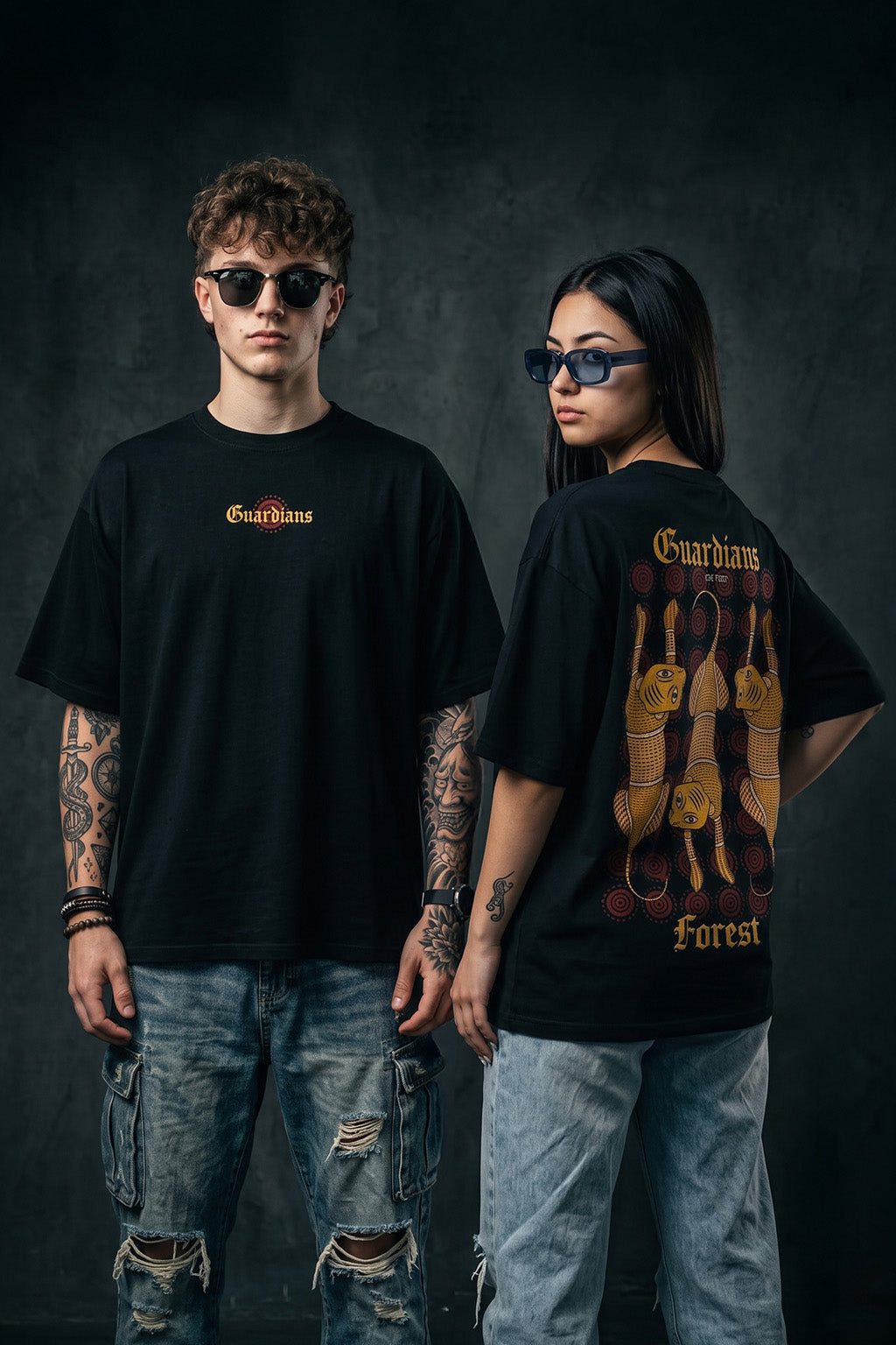Guardians Black Printed Exclusive T-shirt Epic Collection For Women