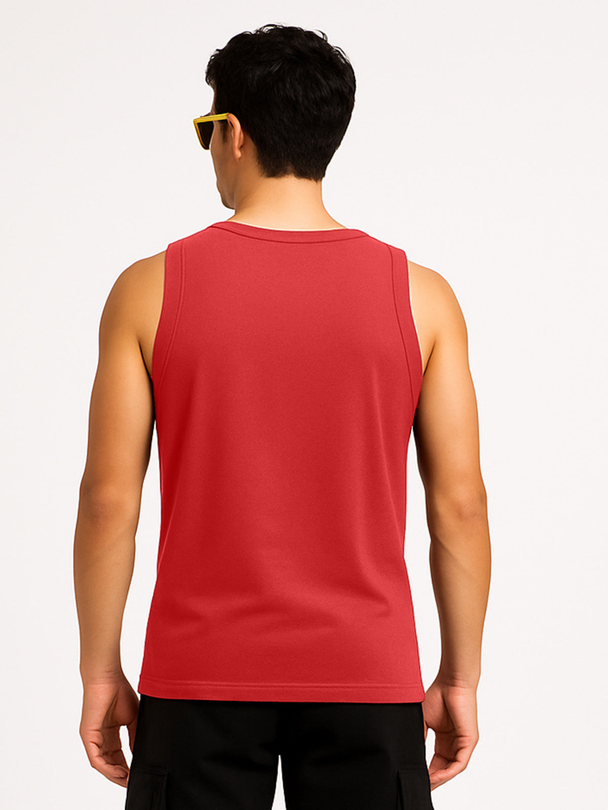 Los Angeles Red Regular Fit Printed Vest