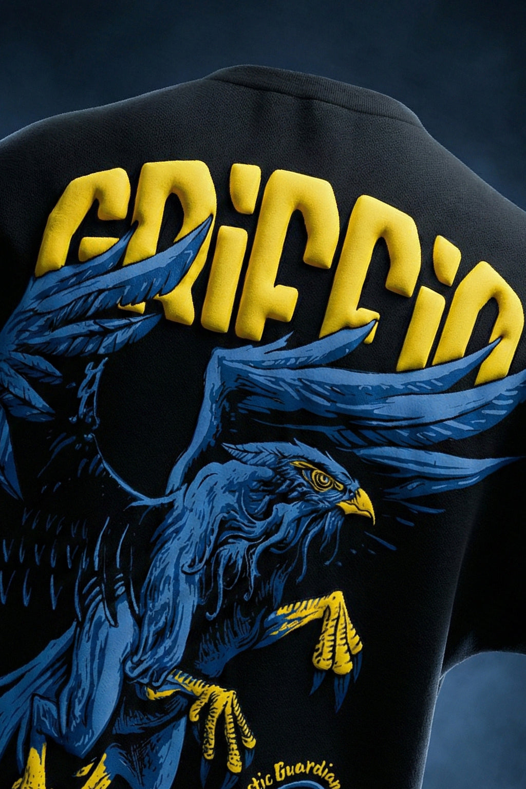 Griffin Black 3D Puff Print Exclusive T-shirt Supreme Edition