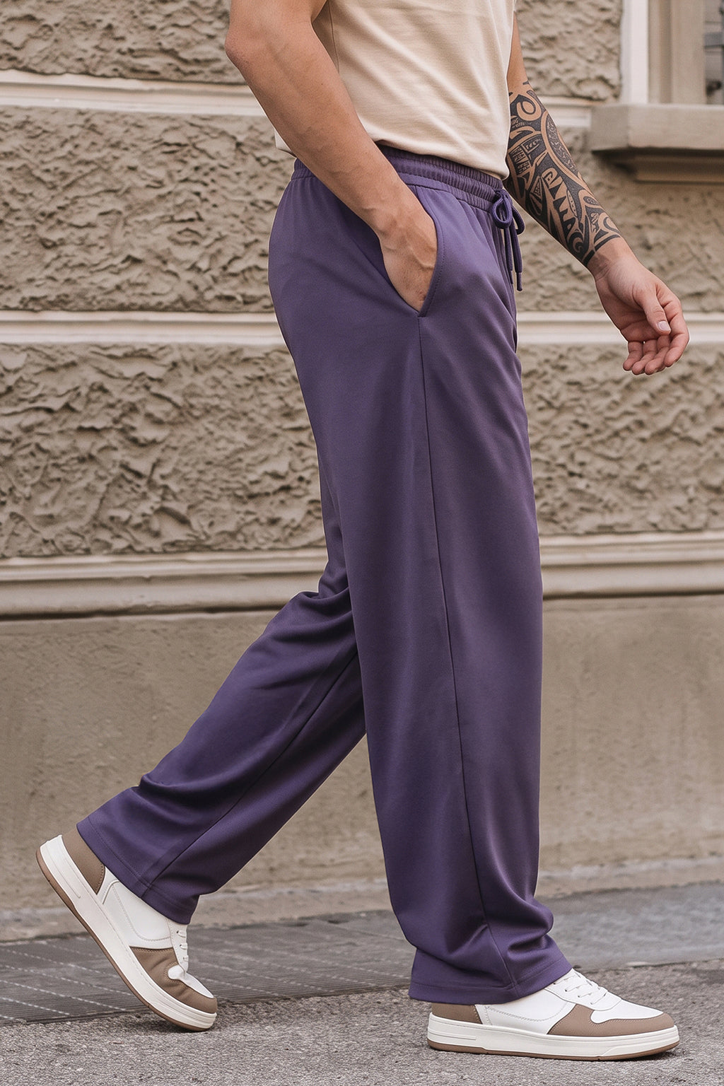 Skipper Blue Minimalist Loopknit Loose Fit Streetwear Jogger