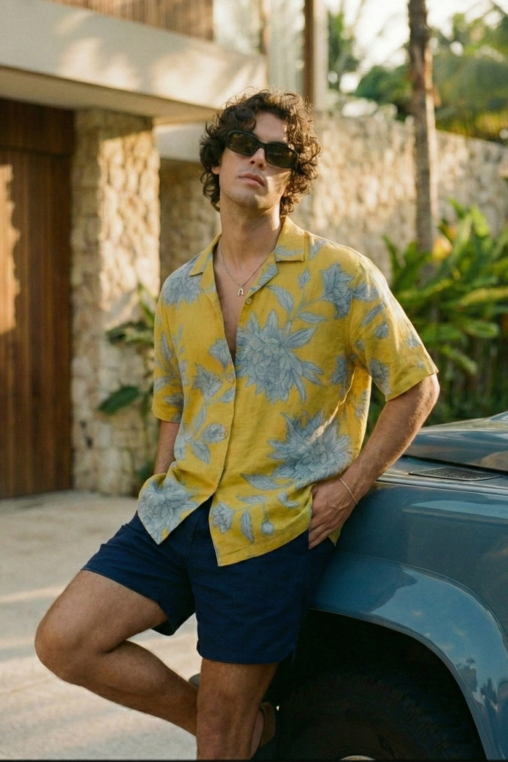 Marigold Floral Yellow All Over Print Oversized Exclusive Shirt