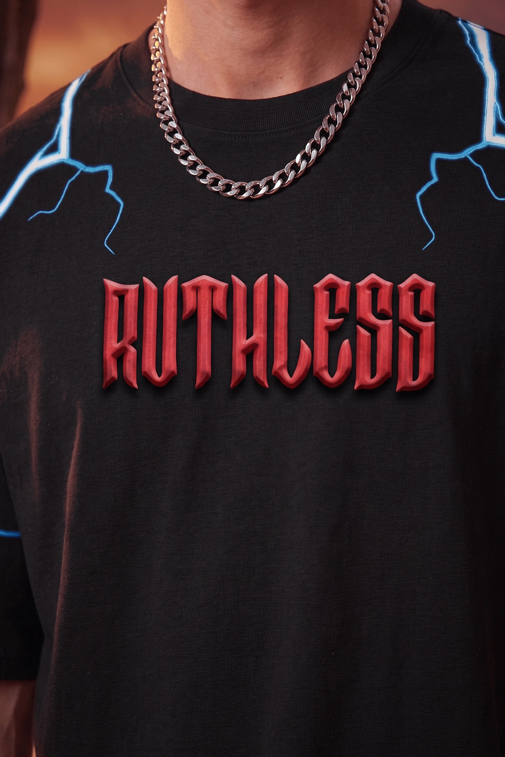 Ruthless Wolf Black 3D Puff Print Exclusive T-shirt Supreme Edition