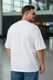 Desire White Graphic Printed Plus Size T-shirt