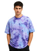 Smoke Lilac Oversized Tie-Die Printed T-shirt