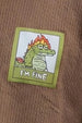 I'm Fine Brown Oversized Textured T-shirt