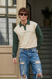 Normal Is Boring Beige & Olive Oversized Full Sleeve Exclusive Polo T-shirt