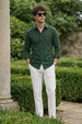 Green Plain Regular Fit Single Pocket Full Sleeve Exclusive Shirt