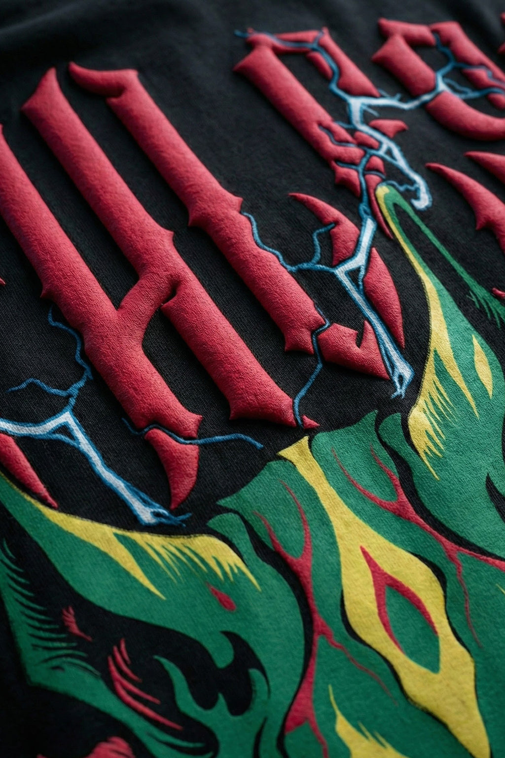 Ruthless Wolf Black 3D Puff Print Exclusive T-shirt Supreme Edition