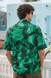Abstract Green All Over Print Oversized Exclusive Shirt