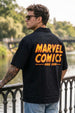 Marvel Comics Black Oversized Printed Exclusive Shirt