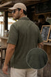 Olive Jacquard Plain Oversized Exclusive Shirt