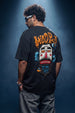Stay Sick Black Oversized Puff Printed Exclusive T-shirt