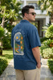 La VIta Navy Plus Size Printed Exclusive Shirt