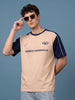 Originals Colorblock Beige Oversized Graphic Printed T-shirt