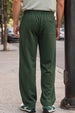 Olive Green Minimalist Loopknit Loose Fit Streetwear Jogger