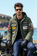 Olive Green Multi-Patch Functional Pocket Hooded Jacket
